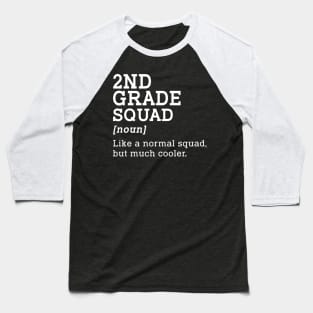 2nd Grade Squad Back to School Gift Teacher Second Grade Team Baseball T-Shirt